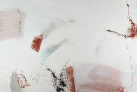 Tusche, Pigment, Gofun, auf Arches BFK Rives, H 113 x B 167 cm