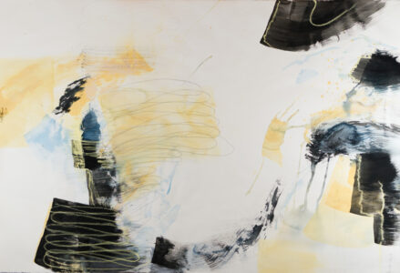 Tusche, Graphite, Pigment, Oelpastell auf Arches BFK Rives, H 113 x B 167 cm