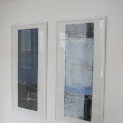 Abb. links: "In Verbindung mit der inneren Quelle", rechts: "Antarktis" H 138 x B 70 cm